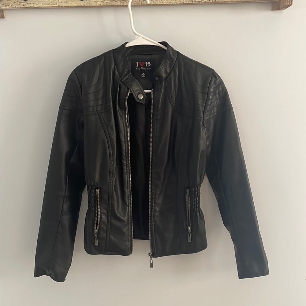 Women's Black Faux Leather Jacket
